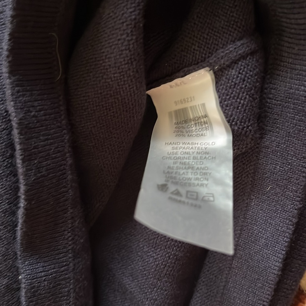 Vince Camuto Striped Dolman Sleeve Sweater Navy Boat Neck NWT Size Large - Picture 7 of 10